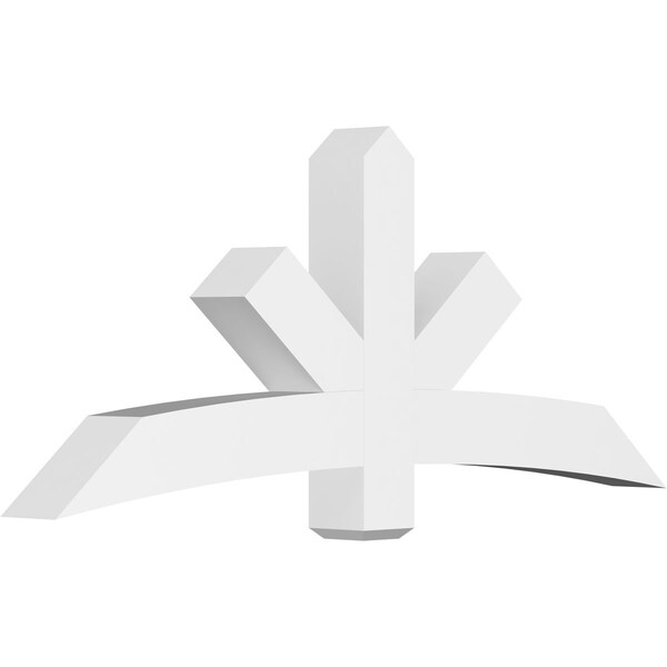 Ekena Millwork Alberta Architectural Grade PVC Gable Bracket, 72"W x 30"H x 6"D x 6"F, 10/12 Pitch GBP072X30X0606ALB00 - main